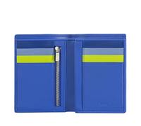 DUDU Portafoglio da uomo a libro RFID in pelle multicolore con lampo Fiordaliso