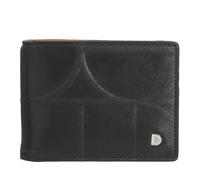 DUDU Portafoglio da Uomo in Pelle Stampata con Clip Fermasoldi, Piccolo Portafogli Sottile Compatto con Protezione RFID - Porta Carte di Credito e Zip Posteriore Black_orange