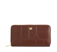 DUDU Portafoglio Donna Grande RFID di Vera Pelle Stampata, Portafogli Zip Around con Portamonete Porta Carte e Cerniera Lampo a Giro Chocolate_lilac