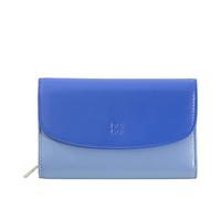 DUDU Portafoglio Donna in Pelle Morbida Colorata, Borsello con Portamonete a Cerniera, 12 Porta Carte Tessere, Multicolore Fiordaliso