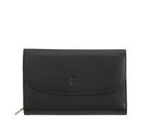 DUDU Portafoglio Donna in Pelle Morbida Colorata, Borsello con Portamonete a Cerniera, 12 Porta Carte Tessere, Multicolore Nero