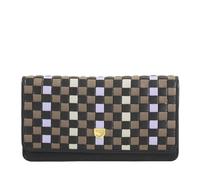 DUDU Portafoglio Donna Intrecciato in Vera Pelle - Portamonete con Zip, Porta Carte Banconote e Scomparti, Elegante Design Artigianale Multicolore