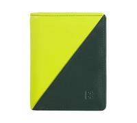DUDU Portafoglio Donna Piccolo di Pelle Colorata Porta Carte e Tessere con Portamonete Zip e Bottone Mangrove