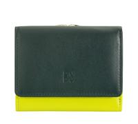 DUDU Portafoglio Donna Piccolo in Pelle RFID con Portamonete a Clic Clac Compatto 6 Porta Carte Tessere Mangrove