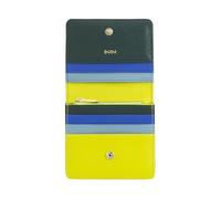 DUDU Portafoglio Donna Piccolo in Pelle Schermato RFID Colorato Ultra Compatto con Zip Interna e 8 Porta Carte Tessere Mangrove