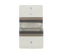 DUDU Portafoglio Donna Piccolo in Pelle Schermato RFID Colorato Ultra Compatto con Zip Interna e 8 Porta Carte Tessere Argento