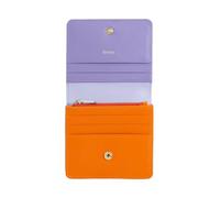 DUDU Portafoglio Donna Piccolo in Pelle Schermato RFID Colorato Ultra Compatto con Zip Interna e 8 Porta Carte Tessere Provence lilac