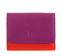 DUDU Portafoglio donna piccolo RFID in pelle multicolore Colorful Fucsia