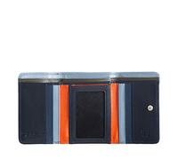 DUDU Portafoglio donna piccolo RFID in pelle multicolore Colorful Navy