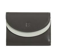 DUDU Portafoglio Donna Vera Pelle RFID con Portamonete, Portafogli Colorato a Doppia Patta Porta Carte di Credito Porta Banconote Coffee brown