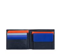 DUDU Portafoglio multicolore in pelle classico da uomo RFID firmato Navy