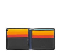 DUDU Portafoglio Piccolo da Uomo RFID in Pelle Multicolore Porta Carte Tessere Nero
