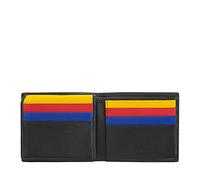 DUDU Portafoglio Piccolo da Uomo RFID in Pelle Multicolore Porta Carte Tessere Nero