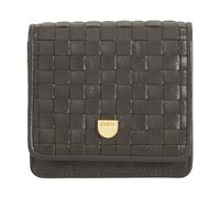 DUDU Portafoglio Piccolo Donna Pelle Intrecciata - Elegante e Compatto con Scomparti per Carte, Tessere, Banconote e Monete - Design Raffinato Coffee brown
