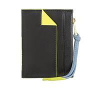 DUDU Portafoglio Porta Carte Donna in Pelle Piccolo - Portacarte Compatto Slim con Zip per Monete, Scomparti per Tessere, Documenti, Adatto a Borse Piccole Nero