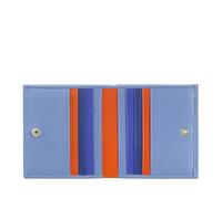 DUDU Portafoglio RFID di pelle multicolore porta carte e monete Blu pastello