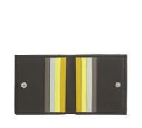 DUDU Portafoglio RFID di pelle multicolore porta carte e monete Coffee brown