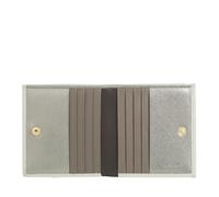 DuDu Portafoglio RFID di pelle multicolore porta carte e monete Grigio perla