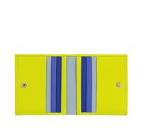 DUDU Portafoglio RFID di pelle multicolore porta carte e monete Lime