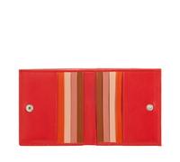 DUDU Portafoglio RFID di pelle multicolore porta carte e monete Rosso fiamma