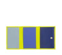 DUDU Portafoglio Uomo Piccolo in Pelle, Portafogli Donna, Design Compatto con Portamonete Porta Banconote e Carte Lime