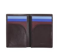 DUDU Portafoglio Uomo RFID Blocking in Pelle, Portafoglio Piccolo Tascabile Bifold con Finestra ID, 9 Porta Carte di Credito, Porta Banconote Burgundy scuro