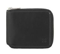 DUDU Portafoglio Uomo RFID in Pelle Portamonete con Cerniera Zip Esterna Piccolo con 6 Slot Carte Nero