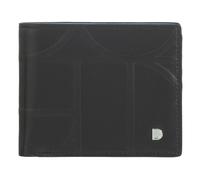 DUDU Portafoglio Uomo Slim in Pelle Stampata con Protezione RFID - Compatto, Elegante, Dimensioni Ridotte - Portafogli Porta Carte di Credito con Portamonete Black_pastel blue