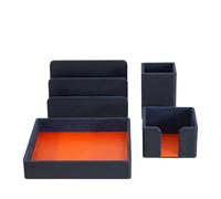 DUDU Set da Scrivania in Pelle per Ufficio 4 pz con Svuotatasche Porta Penne Por