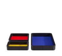 DUDU Set Svuotatasche in Pelle da 3pz, Vassoio Portaoggetti da Tavolo Casa Scriv