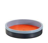 DuDu Svuotatasche da Ingresso Rotondo in Pelle, Vassoio Piccolo da 16cm Multicolore di Design, Oggetto Decorativo di Casa Navy