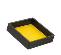 DUDU Svuotatasche in Pelle Colorato di Design da Ingresso Porta Oggetti, 14x14cm, con Scatola Regalo Nero