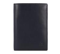 DuDu Tiberio Portafoglio Protezione RFID Vera Pelle 9.5 cm blu