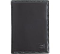DuDu Tiberio Portafoglio Protezione RFID Vera Pelle 9.5 cm nero