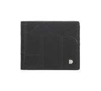 DUDU Portafoglio Uomo Slim in Pelle Stampata con Protezione RFID - Compatto, Elegante, Dimensioni Ridotte - Portafogli Porta Carte di Credito con Portamonete Black_pastel blue