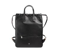 DUDU Zaino Donna a Sacca in Morbida Pelle, Zaino con Coulisse e Bottone Magnetico, Doppia Maniglia, Zaino Semplice Elegante Nero rosa