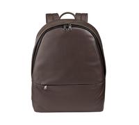 DUDU Zaino in Pelle Uomo Donna Porta PC 15L - Elegante Zaino da Viaggio e Lavoro con Tasca Imbottita per Laptop (fino 13"), Spallacci Regolabili e Design Compatto Coffee brown