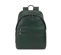 DUDU Zaino in Pelle Uomo Donna Porta PC fino a 15,6” MacBook 16 Pollici, Zaino da Viaggio 20 Litri, Zaino Ufficio Lavoro dal Design Essenziale Elegante Mangrove
