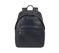 DUDU Zaino in Pelle Uomo Donna Porta PC fino a 15,6” MacBook 16 Pollici, Zaino da Viaggio 20 Litri, Zaino Ufficio Lavoro dal Design Essenziale Elegante Navy
