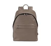 DUDU Zaino in Pelle Uomo Donna Porta PC fino a 15,6” MacBook 16 Pollici, Zaino da Viaggio 20 Litri, Zaino Ufficio Lavoro dal Design Essenziale Elegante Taupe