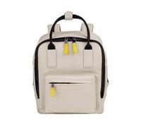 DUDU Zaino in Pelle Uomo Donna - Zainetto Casual Unisex Elegante e Compatto, 6,5 Litri, con Tasca Frontale e Scomparto Tablet, Perfetto per Lavoro, Viaggio e Tempo Libero Grigio perla