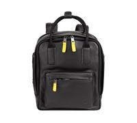 DUDU Zaino in Pelle Uomo Donna - Zainetto Casual Unisex Elegante e Compatto, 6,5 Litri, con Tasca Frontale e Scomparto Tablet, Perfetto per Lavoro, Viaggio e Tempo Libero Nero