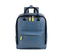 DUDU Zaino in Pelle Uomo Donna - Zaino Casual Unisex Elegante e Capiente, 19 Litri, con Tasca Frontale e Scomparto Tablet, Perfetto per Lavoro, Viaggio e Tempo Libero Denim blue