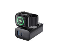 Dudùu - Alimentatore 3-in-1 23W Veloce con Supporto Pieghevole - Caricatore USB Multiplo con Ricarica senza fili per Smartwatch, Smartphone e Auricolari, Stazione di Ricarica Compatta da Viaggio