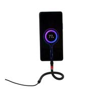 Dudùu - Cavo di ricarica Type-C fast charger snodabile, funzione stand, compatibile con Android (Nero)