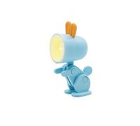 Dudùu Puppy Rabbit - Mini lampada da Tavolo Pieghevole a LED, Luce Calda, Tascabile, per Lettura, Comodino o Scrivania, forma di Coniglio (Celeste)