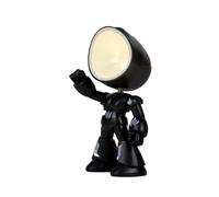 Dudùu Puppy Superhero - Lampada LED Tascabile a Forma di Supereroe, Luce Notturna e da Lettura, Senza Fili, Regalo e Bomboniera, Decorazione Cameretta, Scrivania e Feste a Tema (Nero)