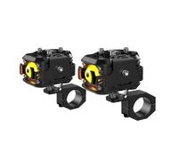 DUDUYANG Faro Anteriore Moto Anabbagliante Giallo Faretto Super Luminoso Moto Fendinebbia A LED Per Veicoli Elettrici Ausiliari Per La Guida Su Strada Faro Motociclo(Black LowBeam-White)