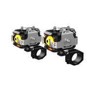 DUDUYANG Faro Anteriore Moto Anabbagliante Giallo Faretto Super Luminoso Moto Fendinebbia A LED Per Veicoli Elettrici Ausiliari Per La Guida Su Strada Faro Motociclo(Gray LowBeam-White)