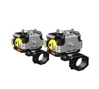 DUDUYANG Faro Anteriore Moto Anabbagliante Giallo Faretto Super Luminoso Moto Fendinebbia A LED Per Veicoli Elettrici Ausiliari Per La Guida Su Strada Faro Motociclo(Gray LowBeam-Yellow)